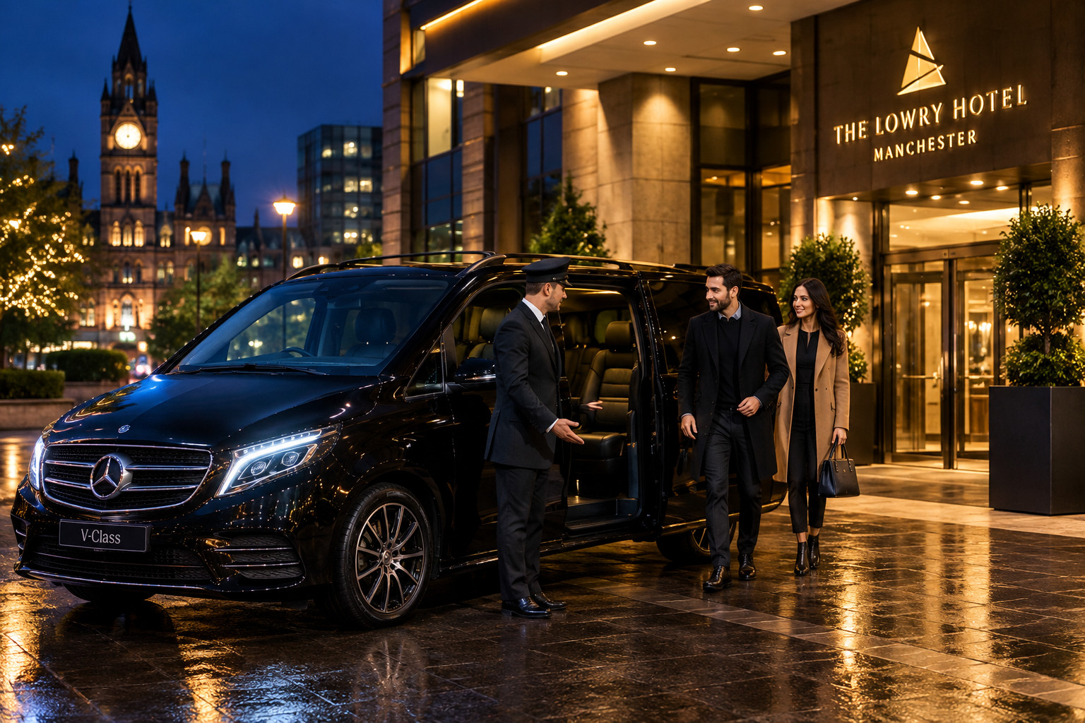 Mercedes V Class for private black car service in Manchester
